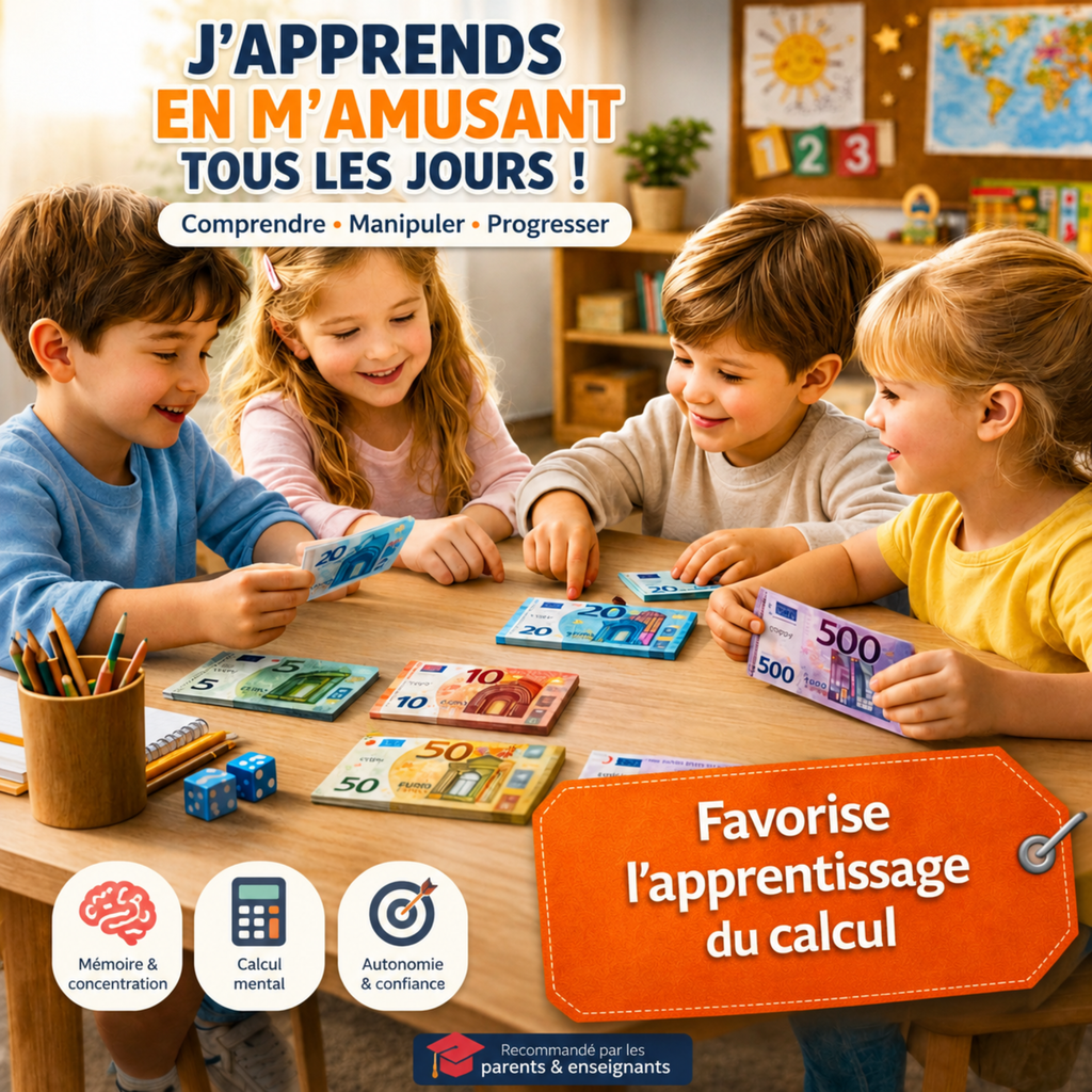 350 Billets Factices en Euros – Jeu, Apprentissage & Mise en Scène