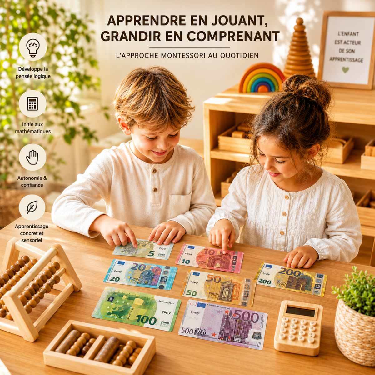 350 Billets Factices en Euros – Jeu, Apprentissage & Mise en Scène
